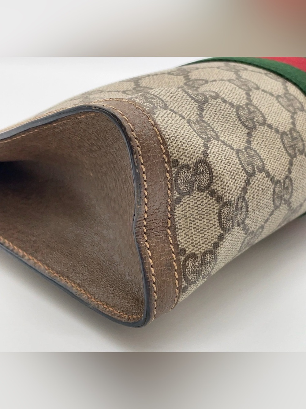 Gucci Sherry Line Beige/Brown Monogram Clutch/Crossbody Bag 11”x8”x3” - Picture 5 of 15